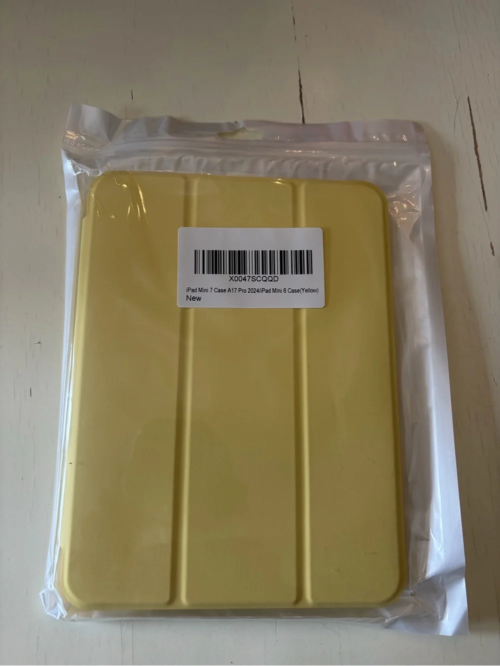 iPad mini Case (Yellow) - Trifold Smart Case with Pencil Holder